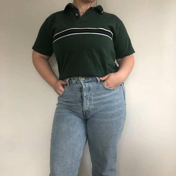 Tops - Green collard top